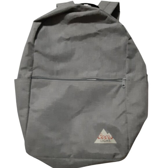 Coors Light Backpack Grey Insulated Front Pocket Promo Travel Picnic Hiking - Picture 1 of 2